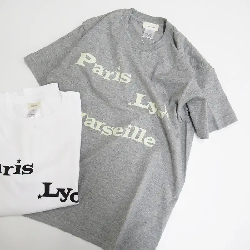 Vent d'ouest  半袖プリントTシャツ ” Paris Lyon Marseille" 杢GY18 【日本製】